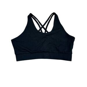 NWT True North‎ Sustainable Athleisure Sports Bra Black Comfort Women's Size XL